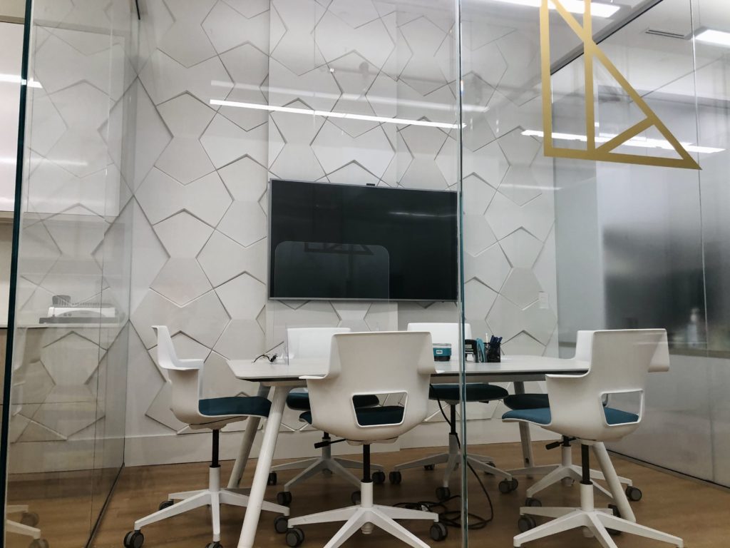 3D Acoustic Wall Panels in a Meeting Conference Room