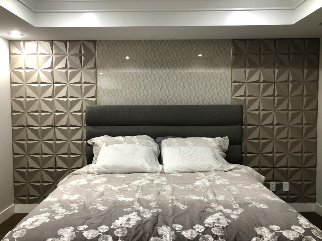 3D panel for bedroom statement wall
