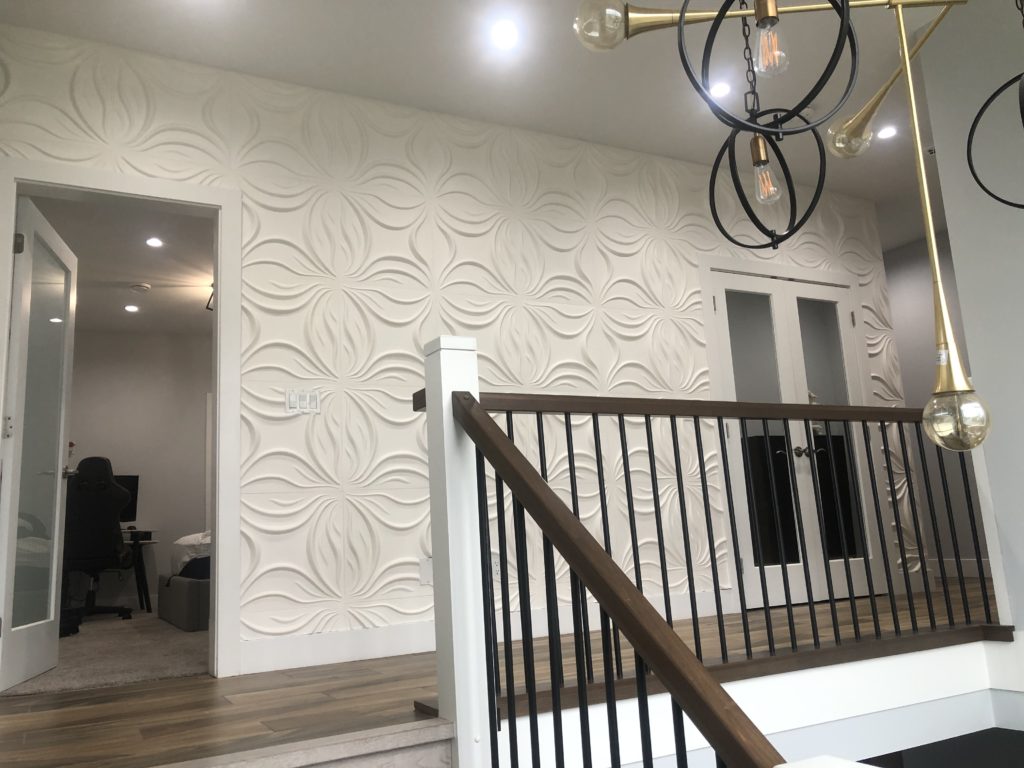 Accent walls for staircase wall