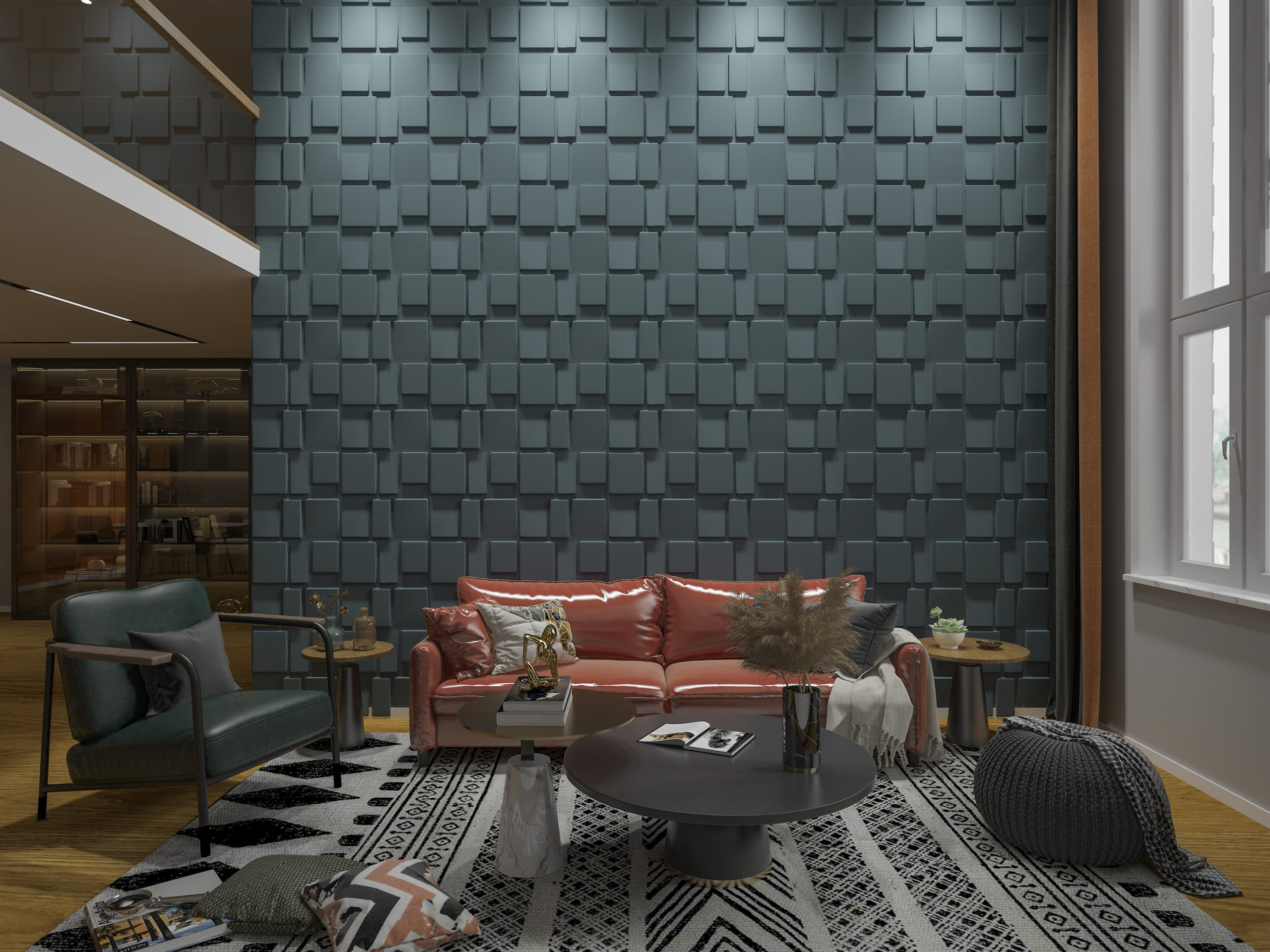 3D Plant Fiber Wall panels for Accent Wall