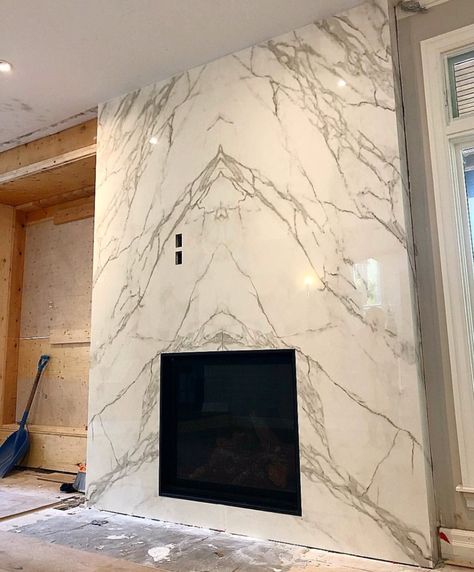 Marble Fireplace Wall